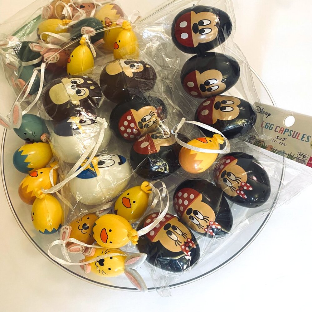 Disney Easter Eggs Minnie Mickey Chip&Dale Capsules + 20 adorable mini ornaments